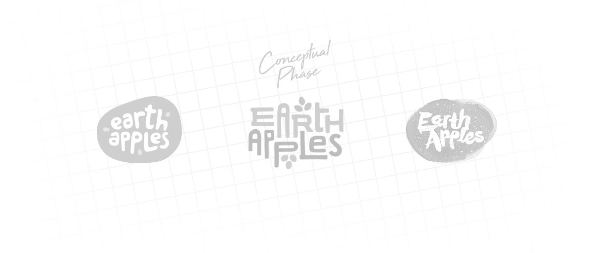 EarthApples conceptual logo phases